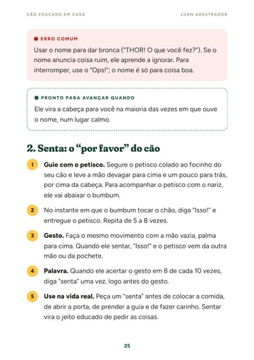 Página 3 de exemplo do e-book Cão Educado em Casa