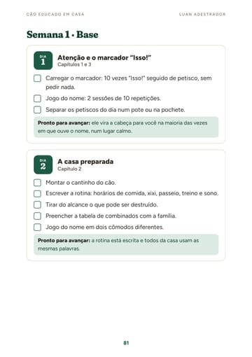 Página 6 de exemplo do e-book Cão Educado em Casa